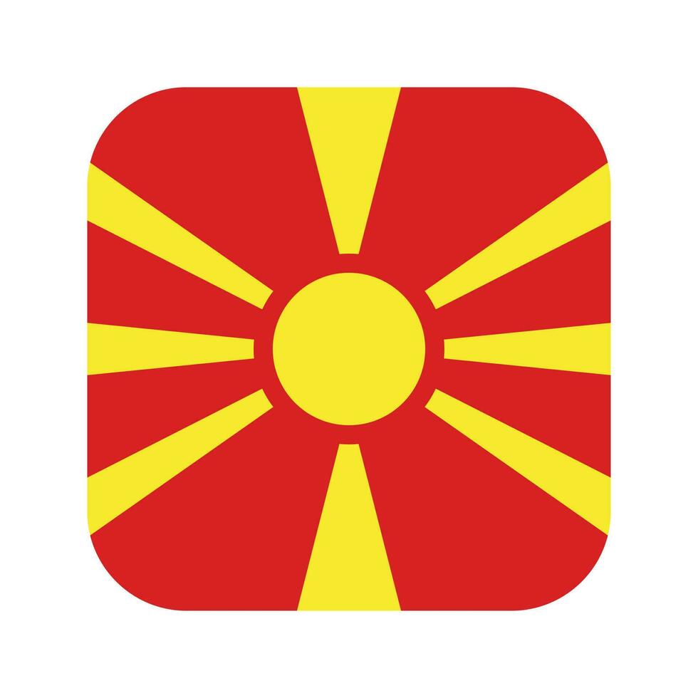 makedoniens flagga enkel illustration för självständighetsdagen eller valet vektor