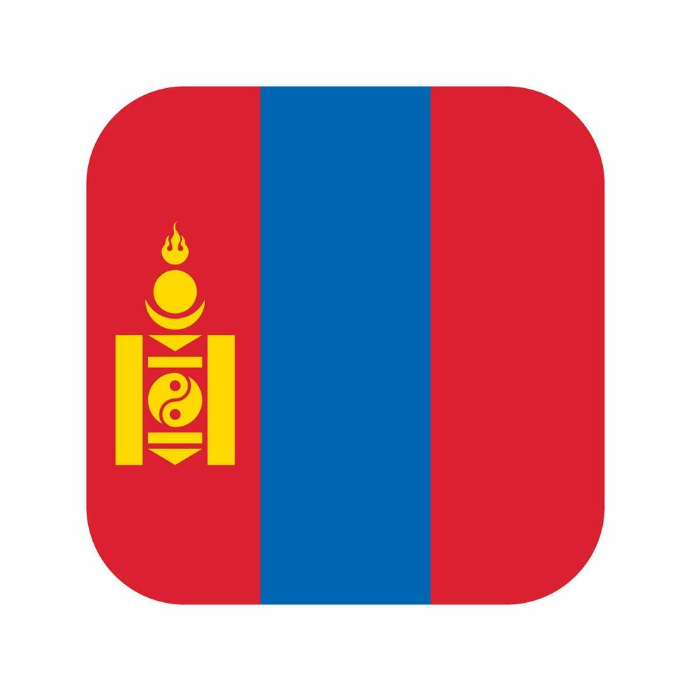 Mongolei Flagge einfache Illustration für Unabhängigkeitstag oder Wahl vektor