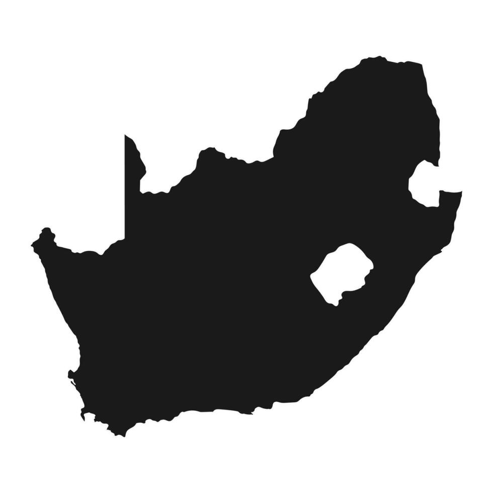 mycket detaljerad Sydafrika karta med gränser isolerad på bakgrunden vektor
