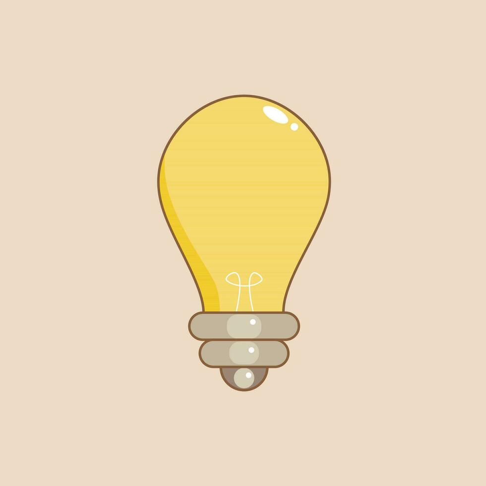 Glödlampa ikon vektor. platt design illustration vektor