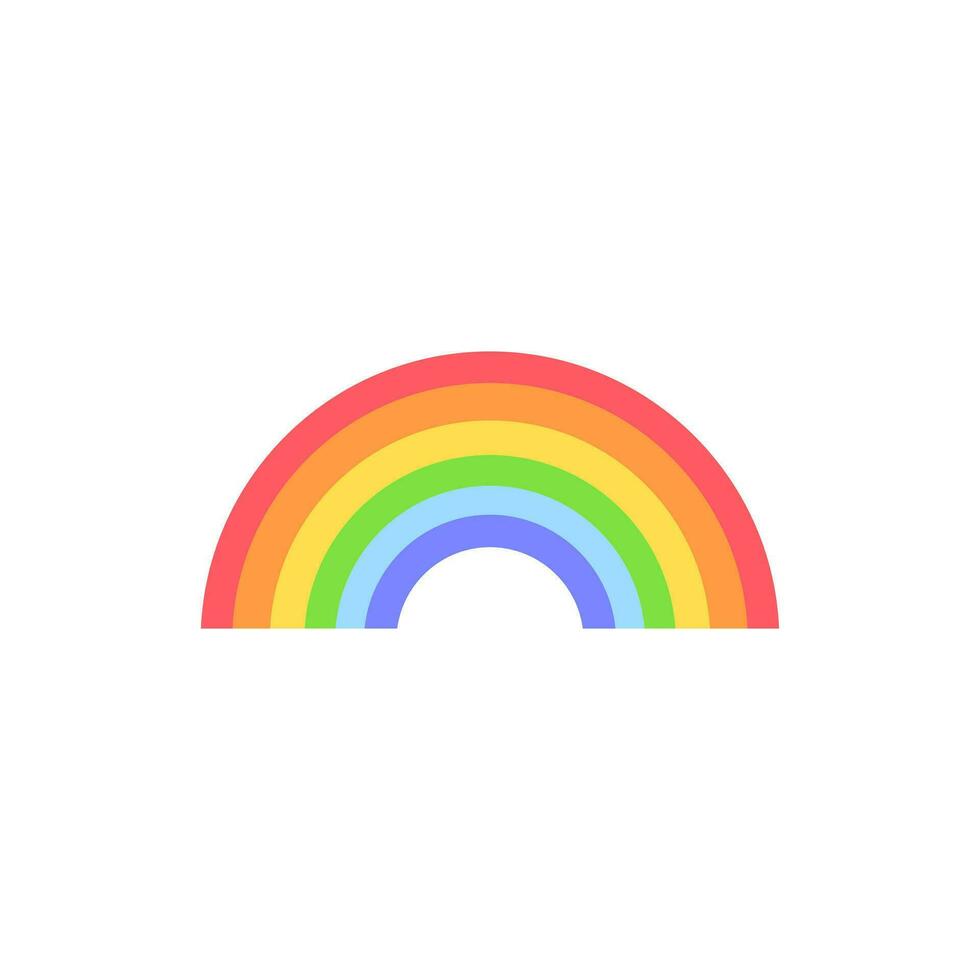 färgrik regnbåge ikon vektor illustration