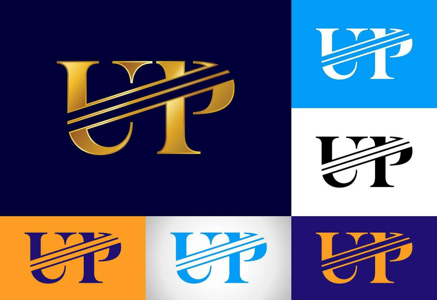 första brev u p logotyp design vektor mall. grafisk alfabet symbol för företags- företag identitet
