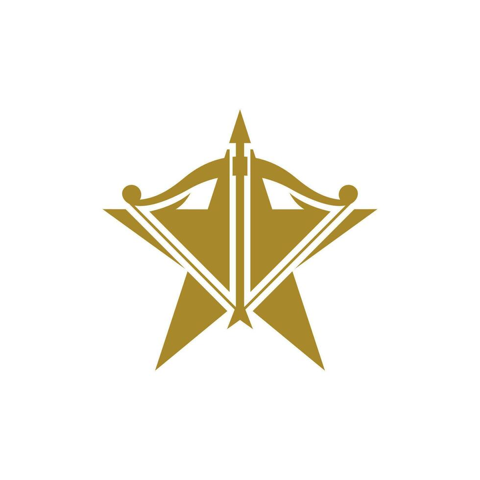 Bogen Bogenschütze Star Vektor Symbol, Symbol Symbol Illustration Vorlage