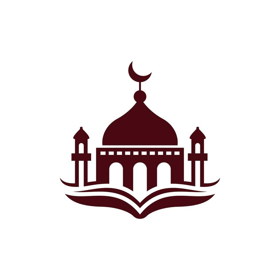 Moschee Buch Logo Vorlage Design Vektor, Moschee Logo, Vektor islamisch, Vektor Logo Vorlage