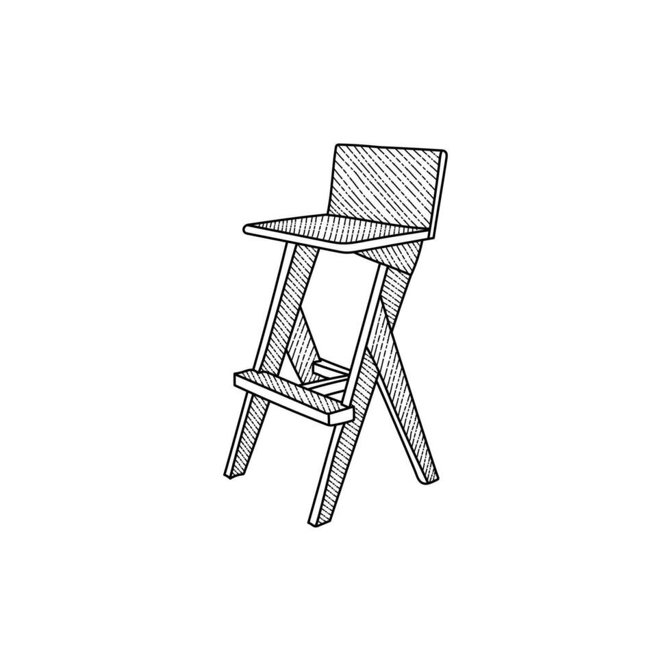 stol klassisk modern möbel vektor logotyp, grafisk element illustration mall design.