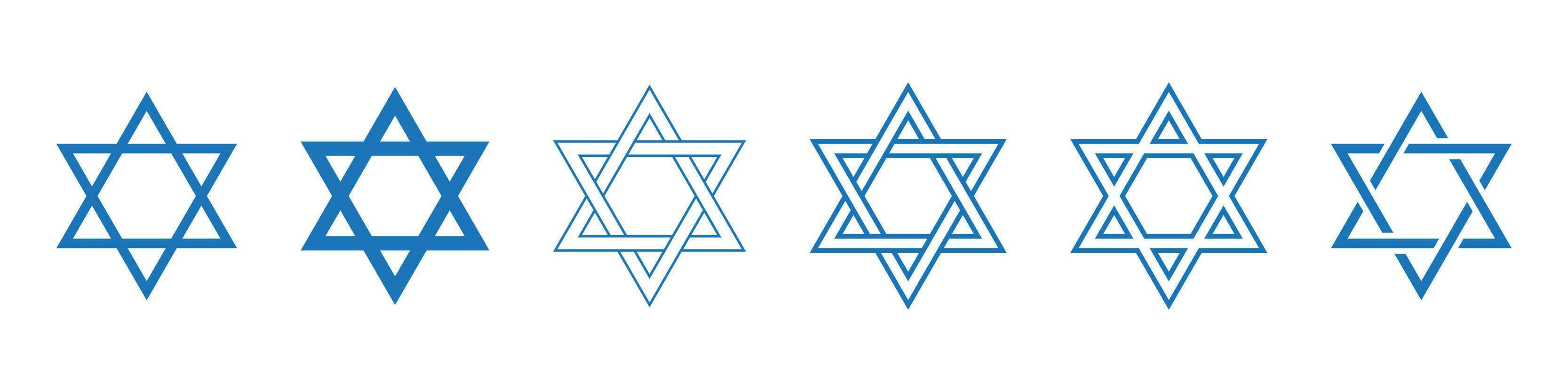 stjärna av David symbol. jewish israeli religiös symbol. judendom tecken. vektor illustration