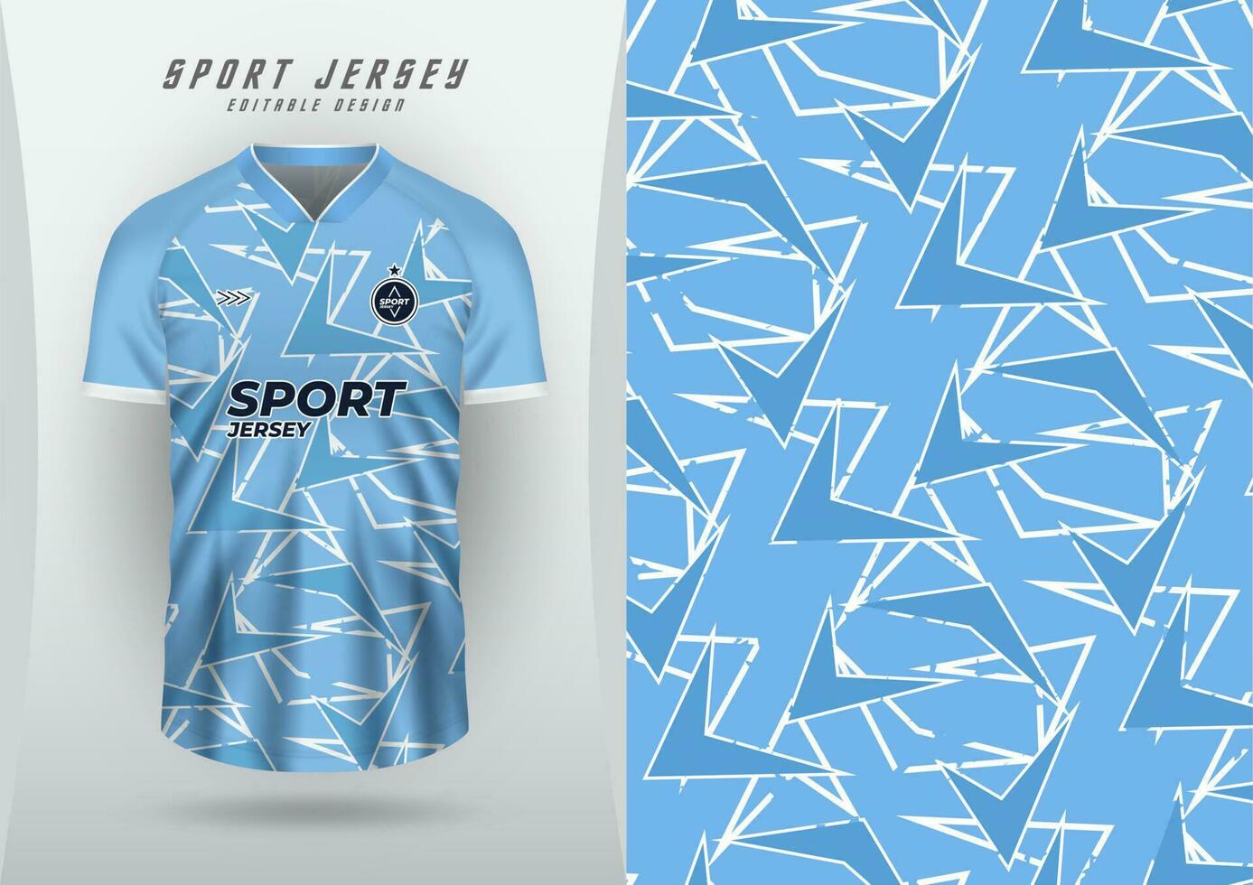 bakgrund för sporter jersey, fotboll jersey, löpning jersey, tävlings jersey, pil mönster, blå Färg med design. vektor