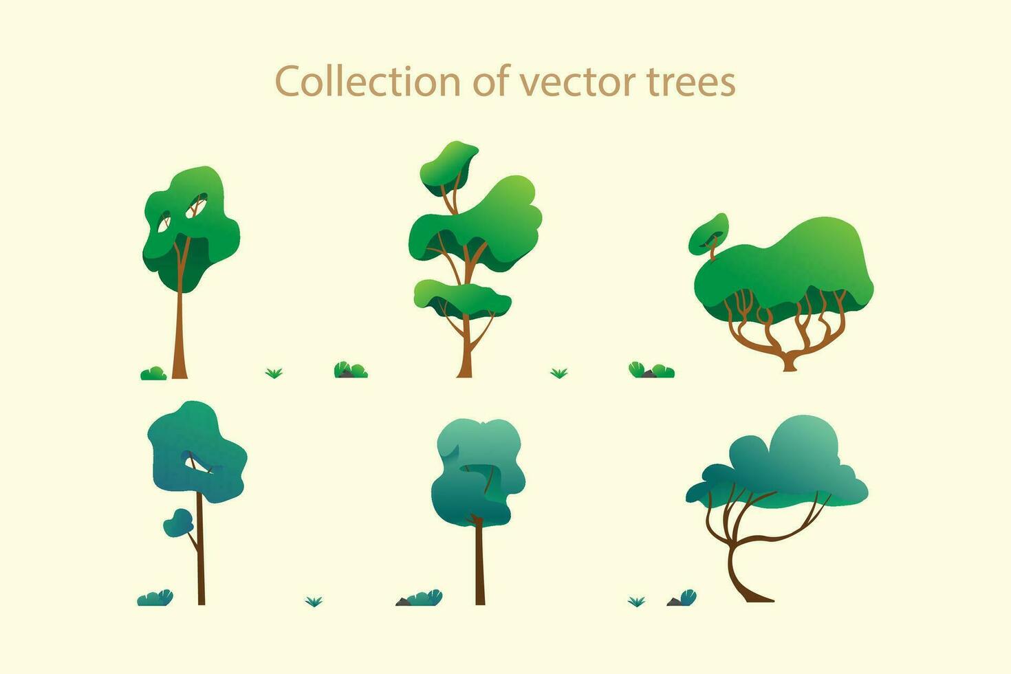 Sammlung von Vektor Bäume