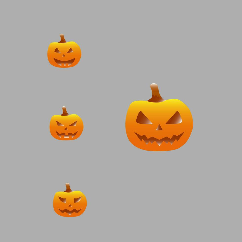 orange pumpa med leende för din design för de Semester halloween vektor