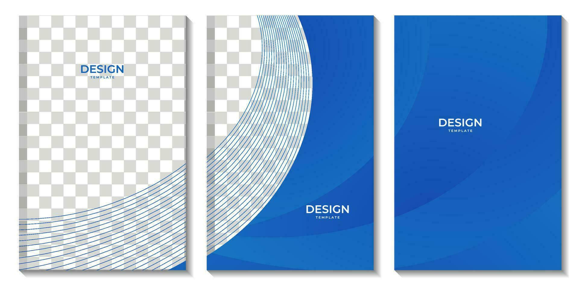 einstellen von Flyer abstrakt Blau Welle Gradient Hintergrund mit Kopieren Raum Bereich zum Geschäft vektor
