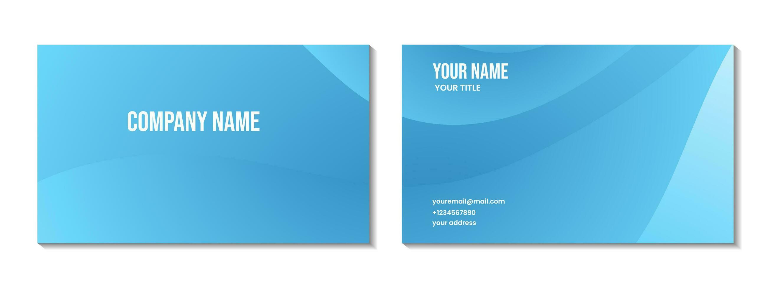 företag kort design med abstrakt blå himmel bakgrund för företag vektor