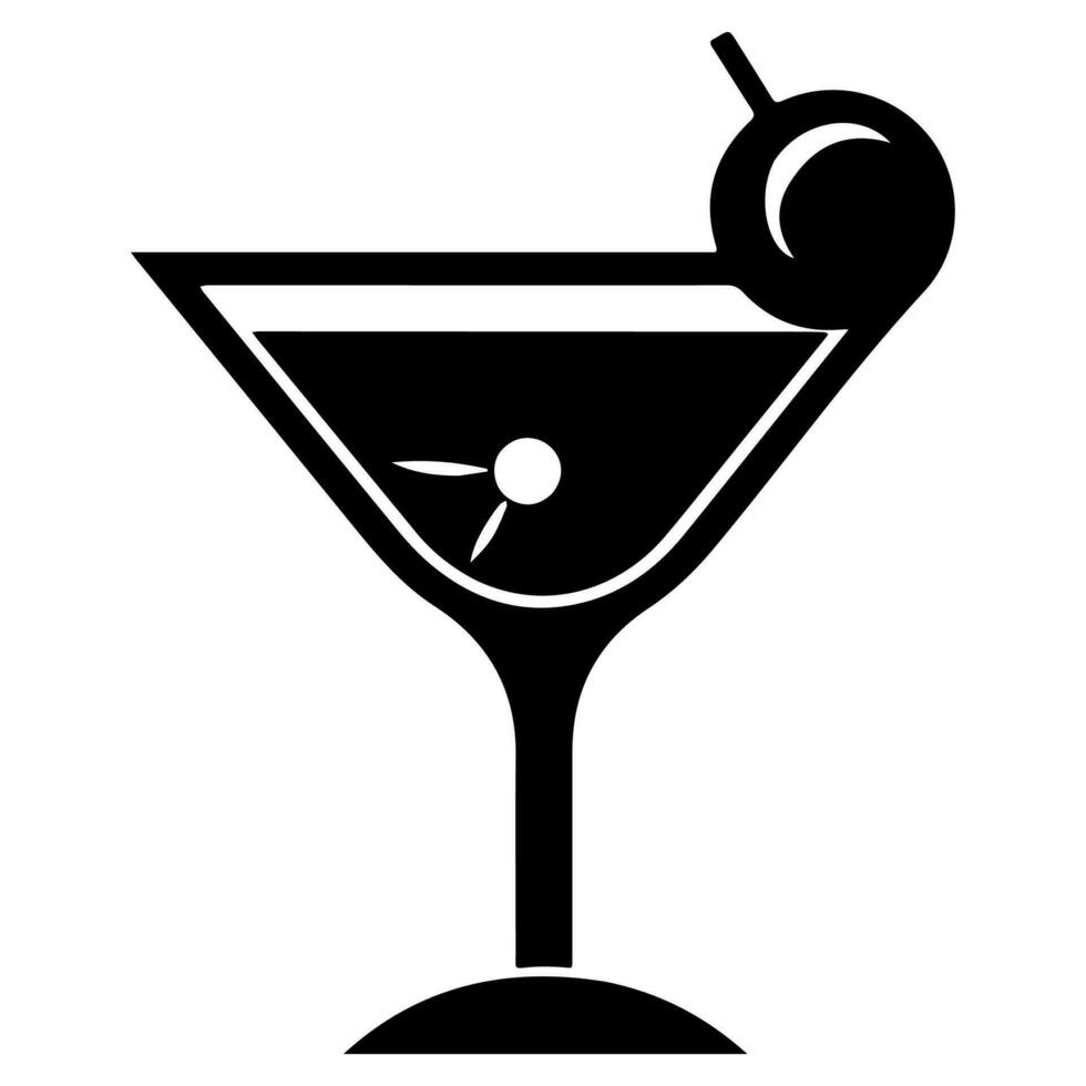 cocktail drycker vin, martini, dryck vektor ikon