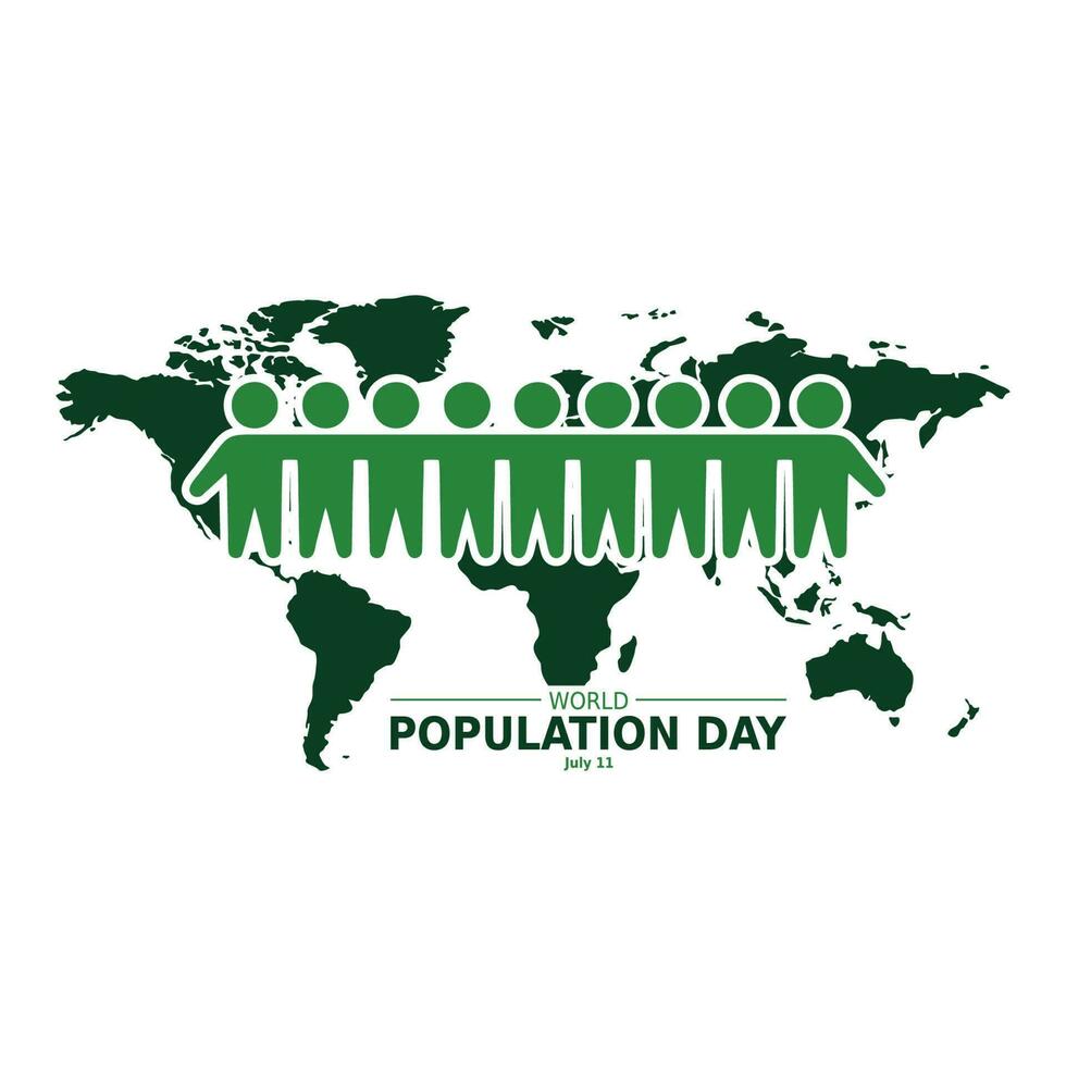 värld befolkning dag, kreativ begrepp design för baner eller affisch vektor