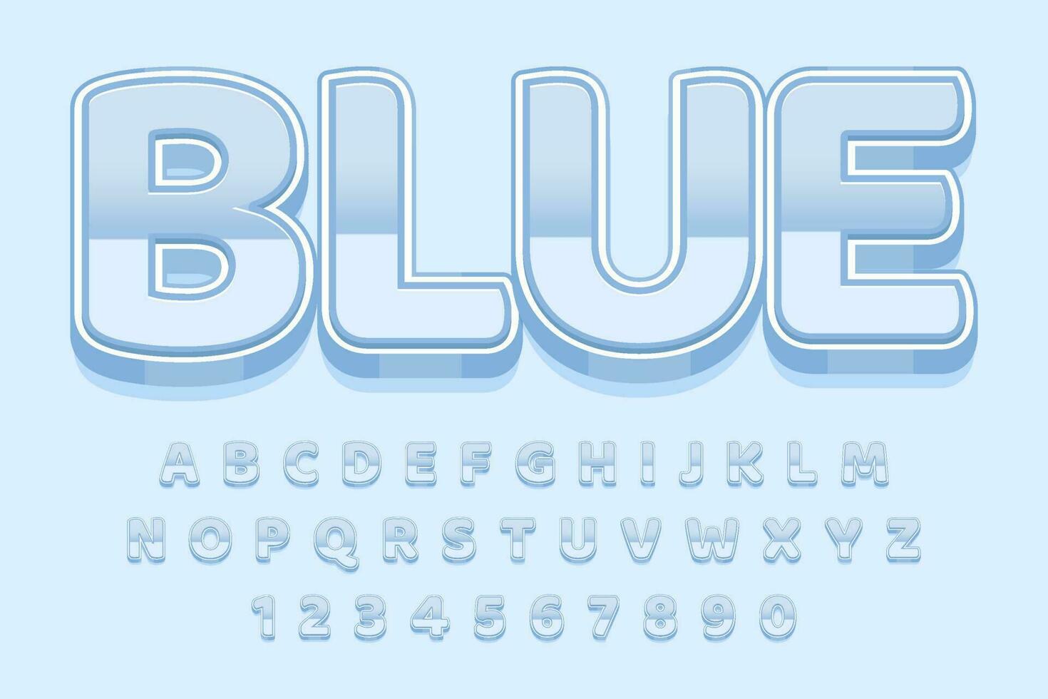 dekorativ Pastell- Blau editierbar Text bewirken Vektor Design