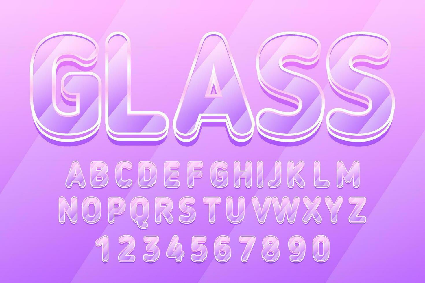 dekorativ glas redigerbar text effekt vektor design
