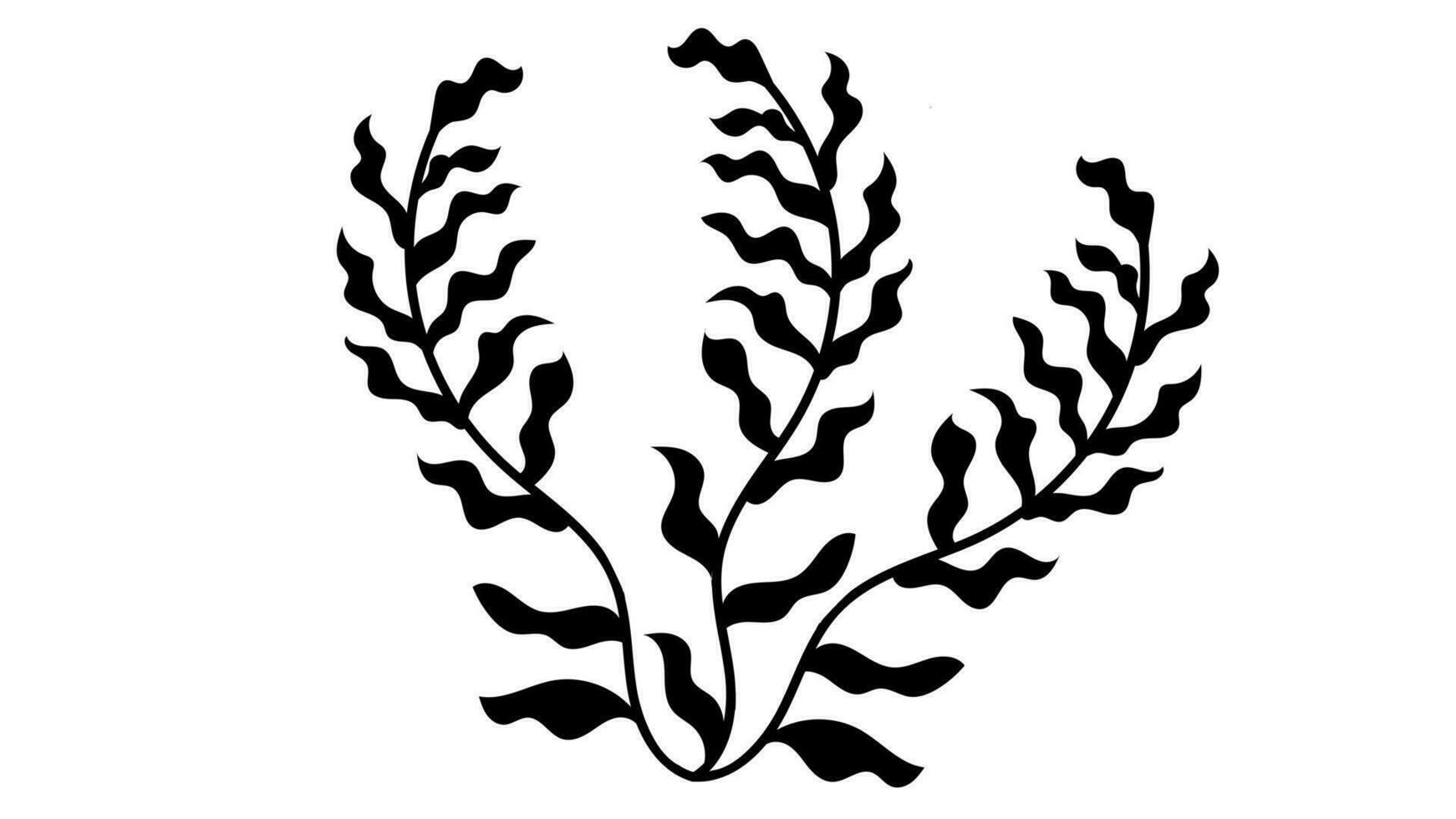 Baum Geäst mit Blätter silhouette benutzt zum Blumen- Design Ressourcen, Einladung, schwarz und Weiß Hintergrund vektor