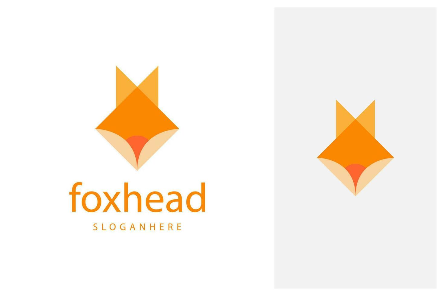 enkel modern minimal räv huvud logotyp design vektor