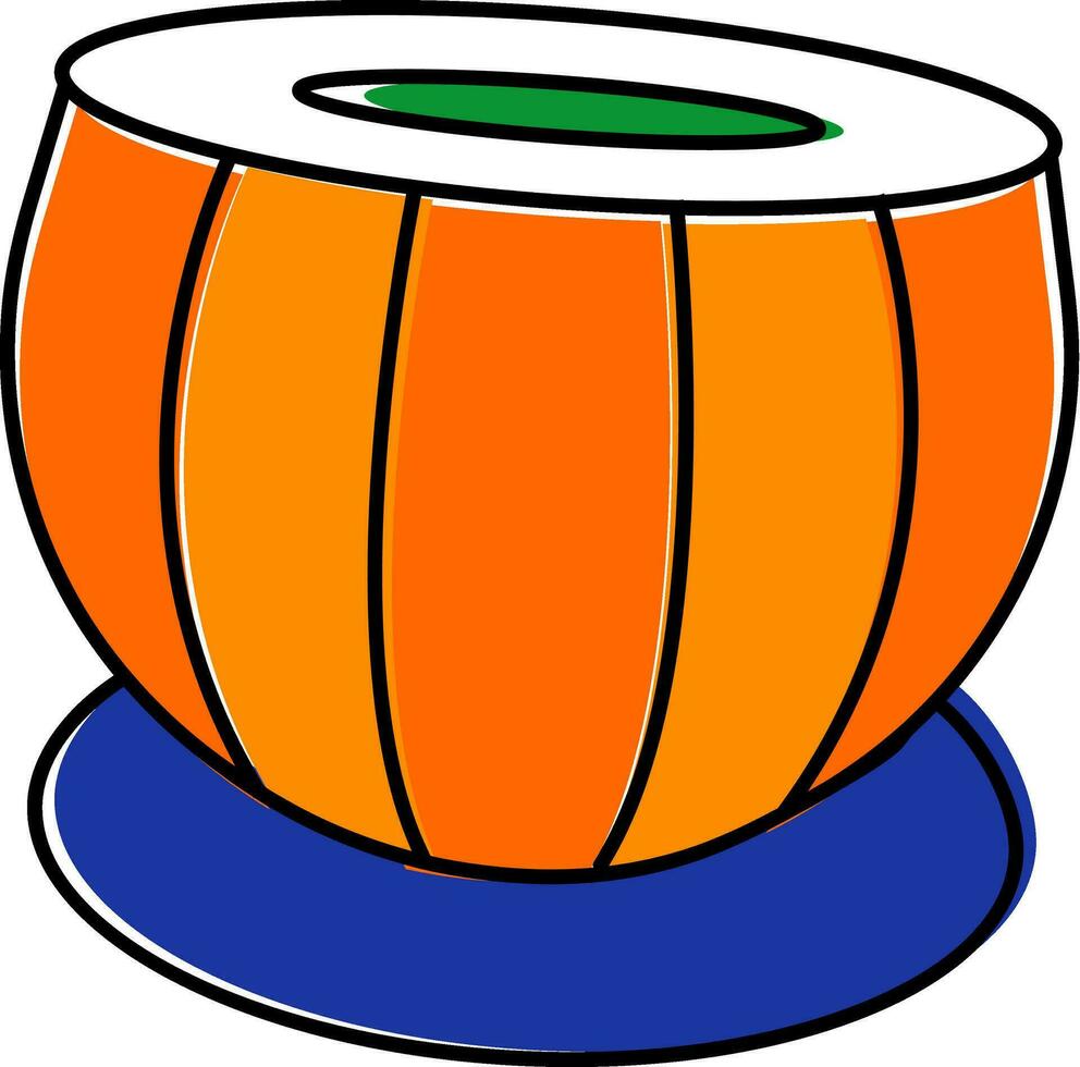 Illustration von tabla Symbol im Orange und Blau Farbe. vektor