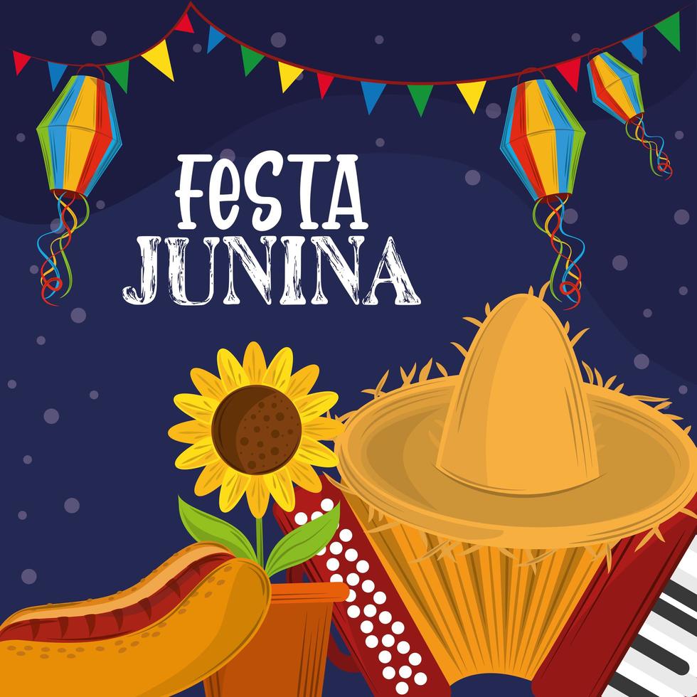 festa junina feier vektor