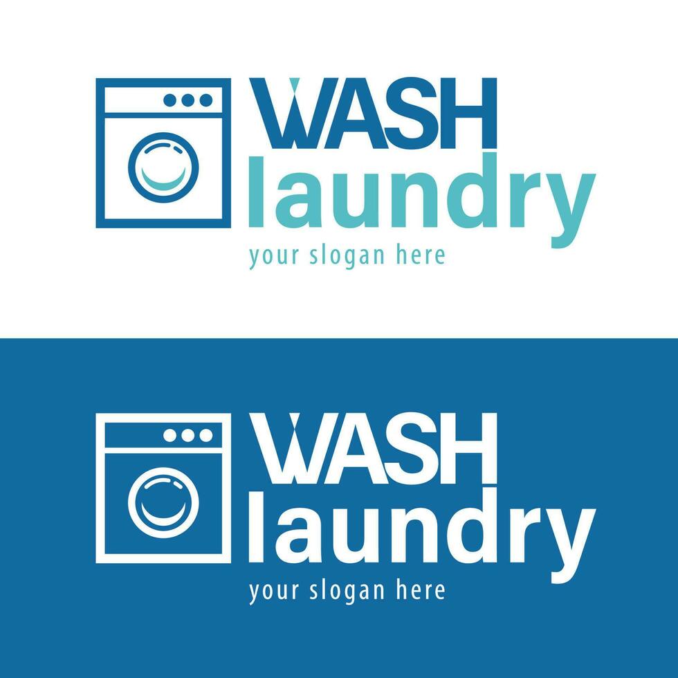 Wäsche waschen Unternehmen Logo Vorlage vektor