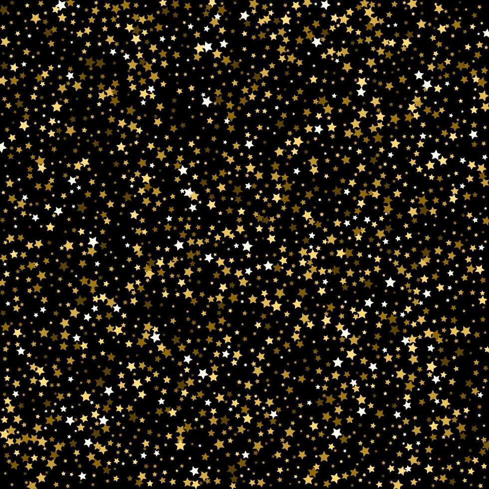 många fallande guldstjärnor konfetti vektor bakgrund