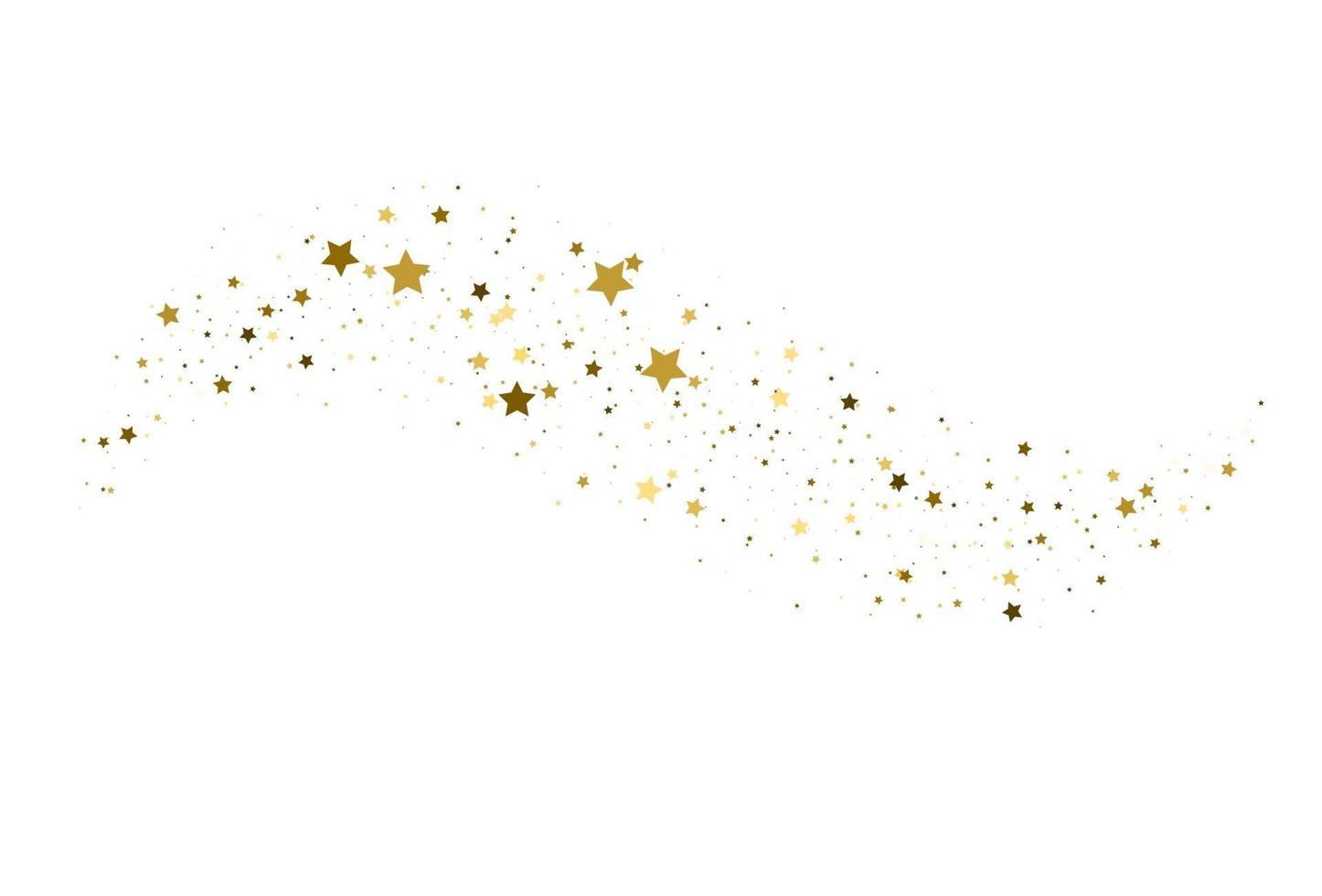 Gold fliegende Sterne Konfetti Vektor