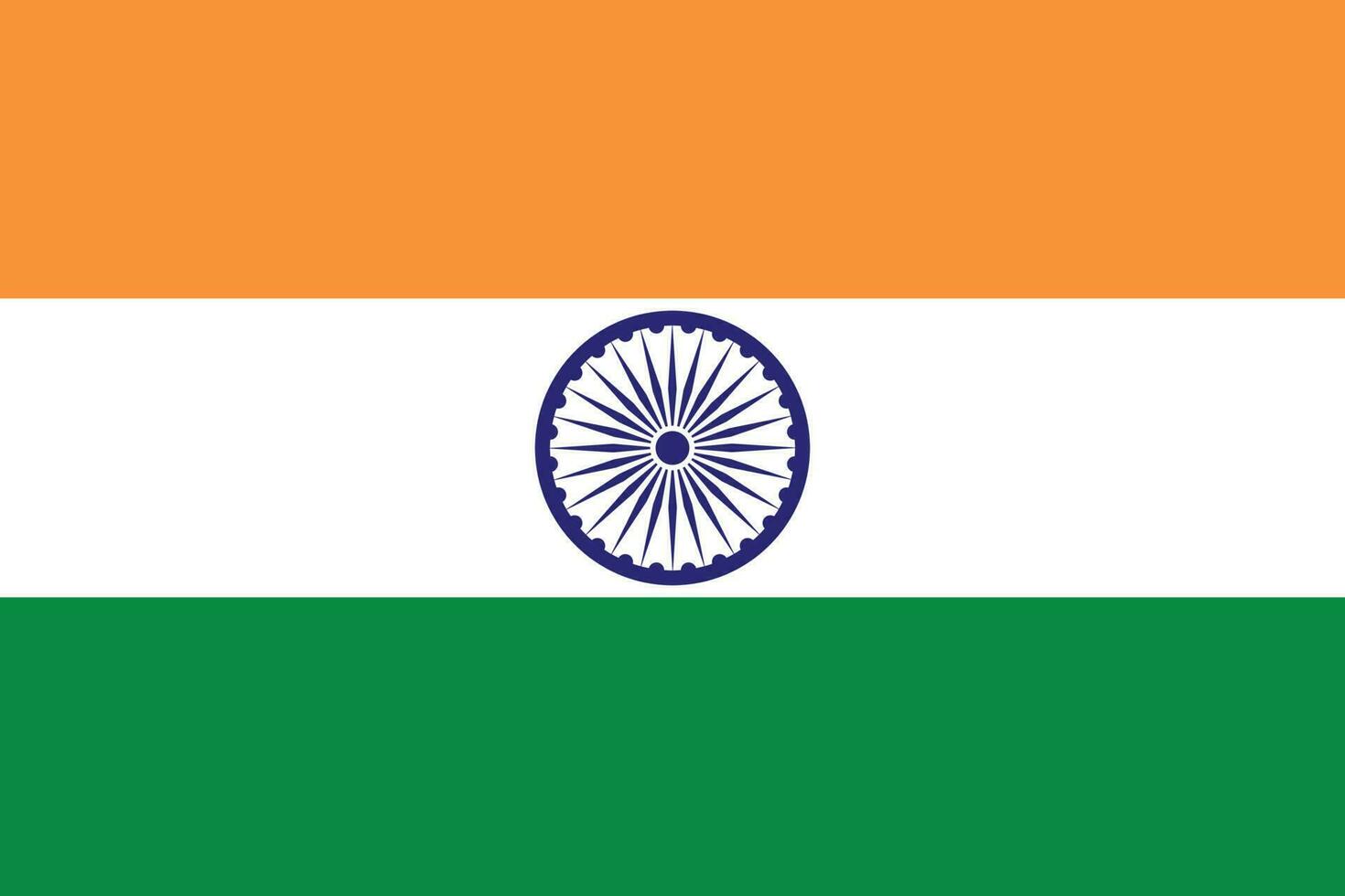 nationell Indien flagga vektor illustration.