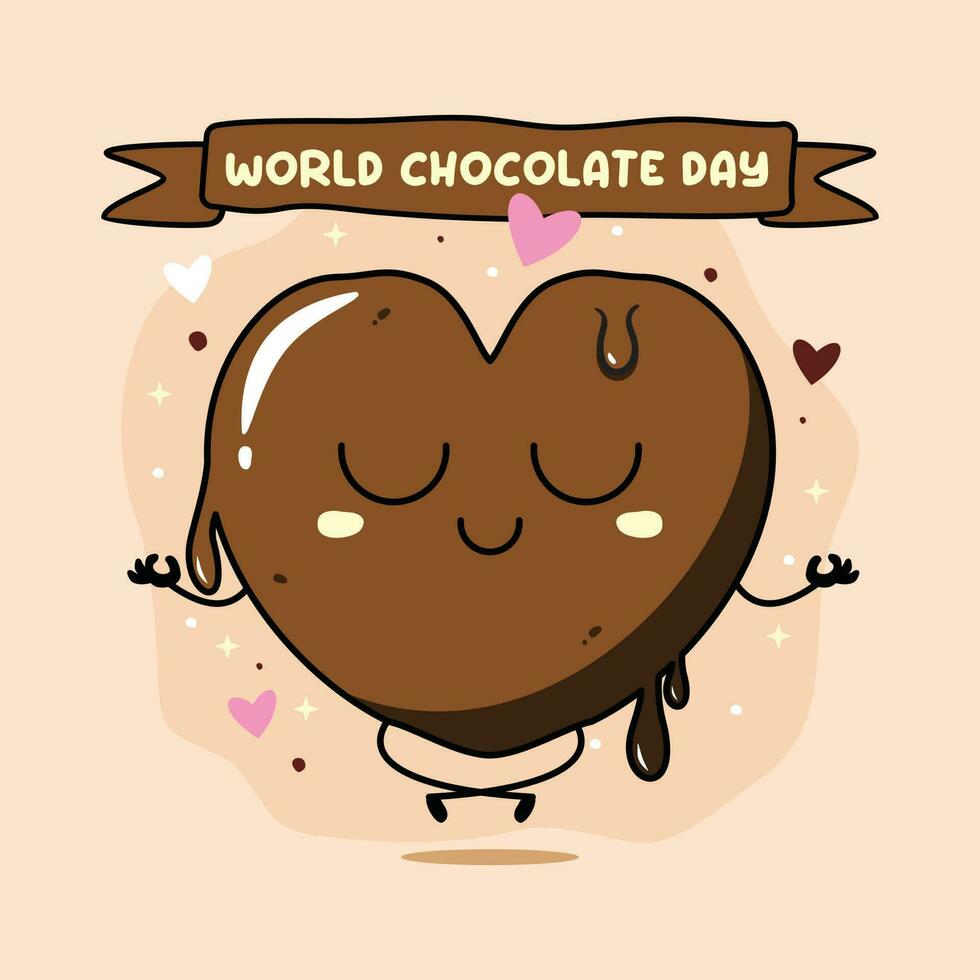 Vektor Illustration von ein meditieren Schokolade Süßigkeiten