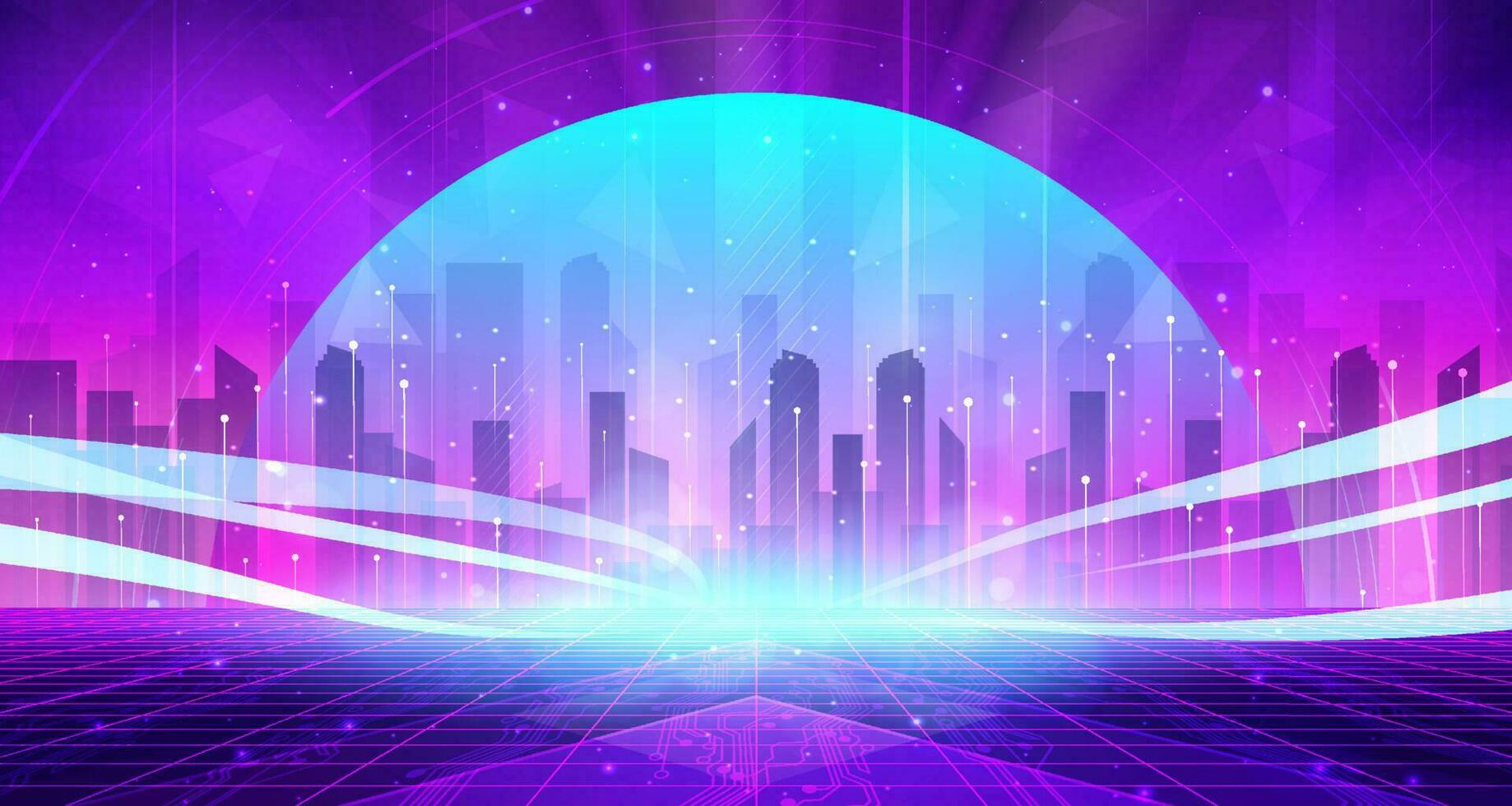 digital teknologi metavers neon blå rosa lila bakgrund, cyber information, abstrakt ansluta kommunikation, innovation framtida meta teknik, internet nätverk förbindelse, ai stor data, illustration 3d vektor