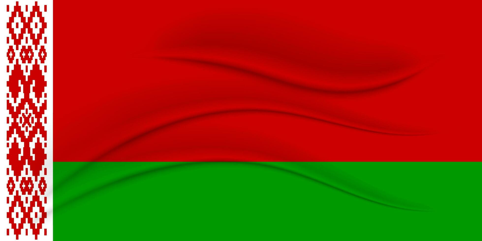 de nationell flagga av Vitryssland med de effekt av silke tyg. 3d illustration, vektor