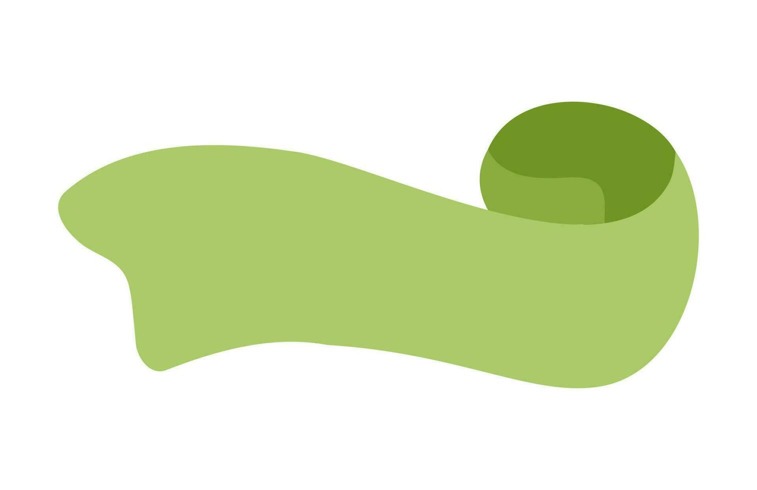 Grün Band Banner Symbol, Netz Design Element. Hand gezeichnet Vektor Illustration. Platz zum Ihre Text zum Geschäft, Gruß Karte und Ferien