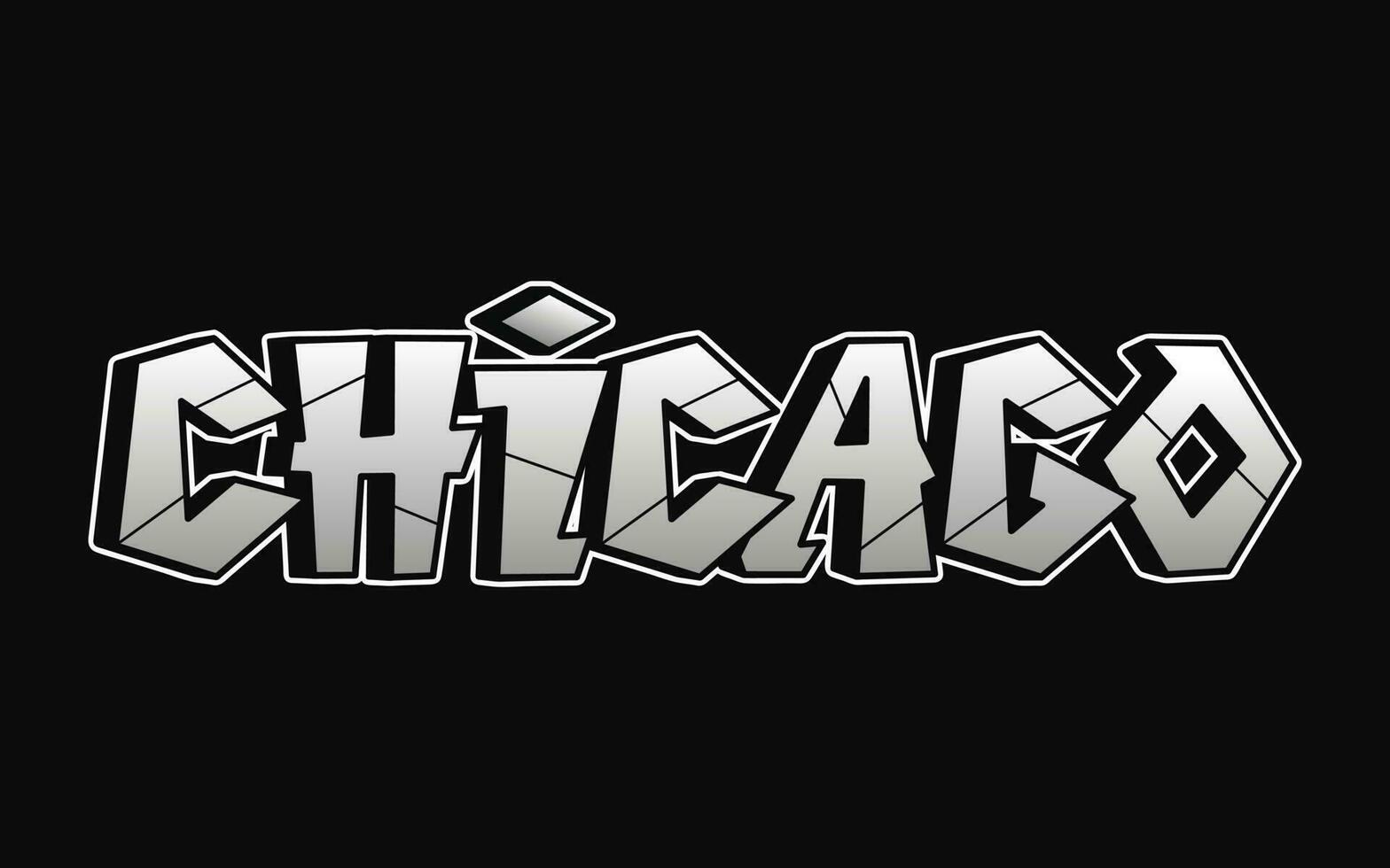 Chicago Wort Graffiti Stil letters.vector Hand gezeichnet Gekritzel Karikatur Logo Illustration. komisch cool Chicago Briefe, Mode, Graffiti Stil drucken zum T-Shirt, Poster Konzept vektor