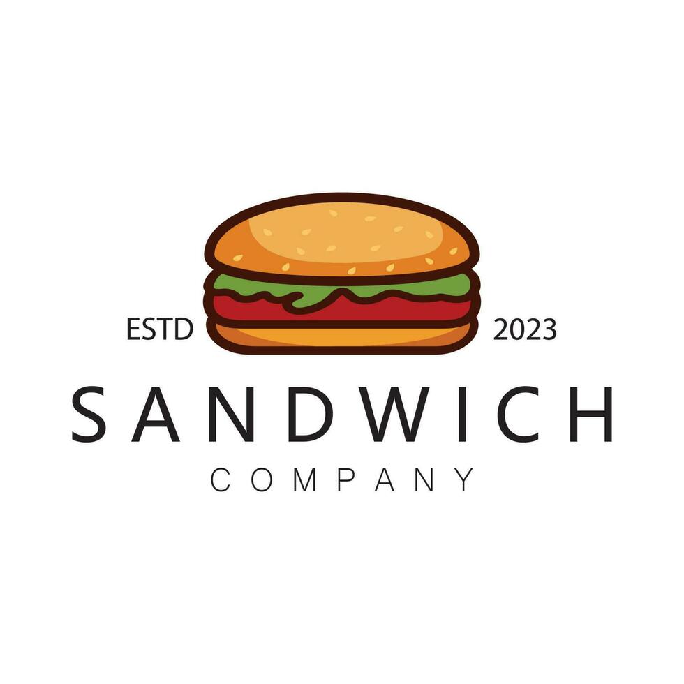 hausgemacht Sandwich Logo Abbildung.für Sandwich Shoppen, schnell Essen, Burger, heiß Hund ,Vektor vektor