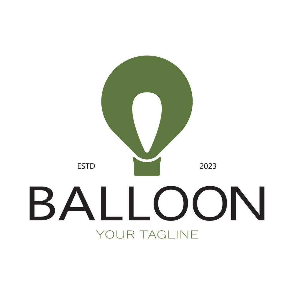 einfach Ballon Logo, zum Kinder Fall, Spielzeug Geschäft, Geburtstag, Urlaub Vektor