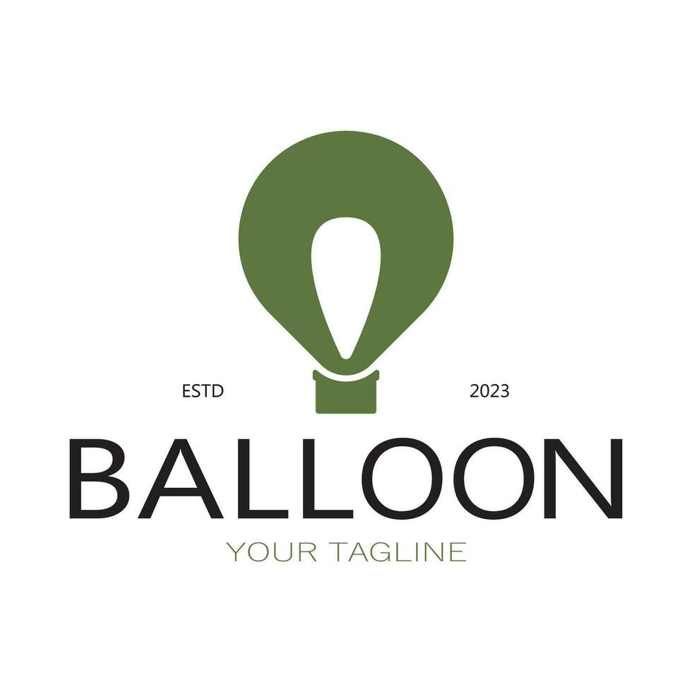 enkel ballong logotyp, för barn händelse, leksak affär, födelsedag, Semester vektor