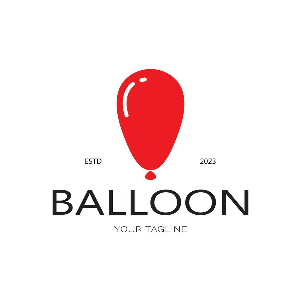 einfach Ballon Logo, zum Kinder Fall, Spielzeug Geschäft, Geburtstag, Urlaub Vektor