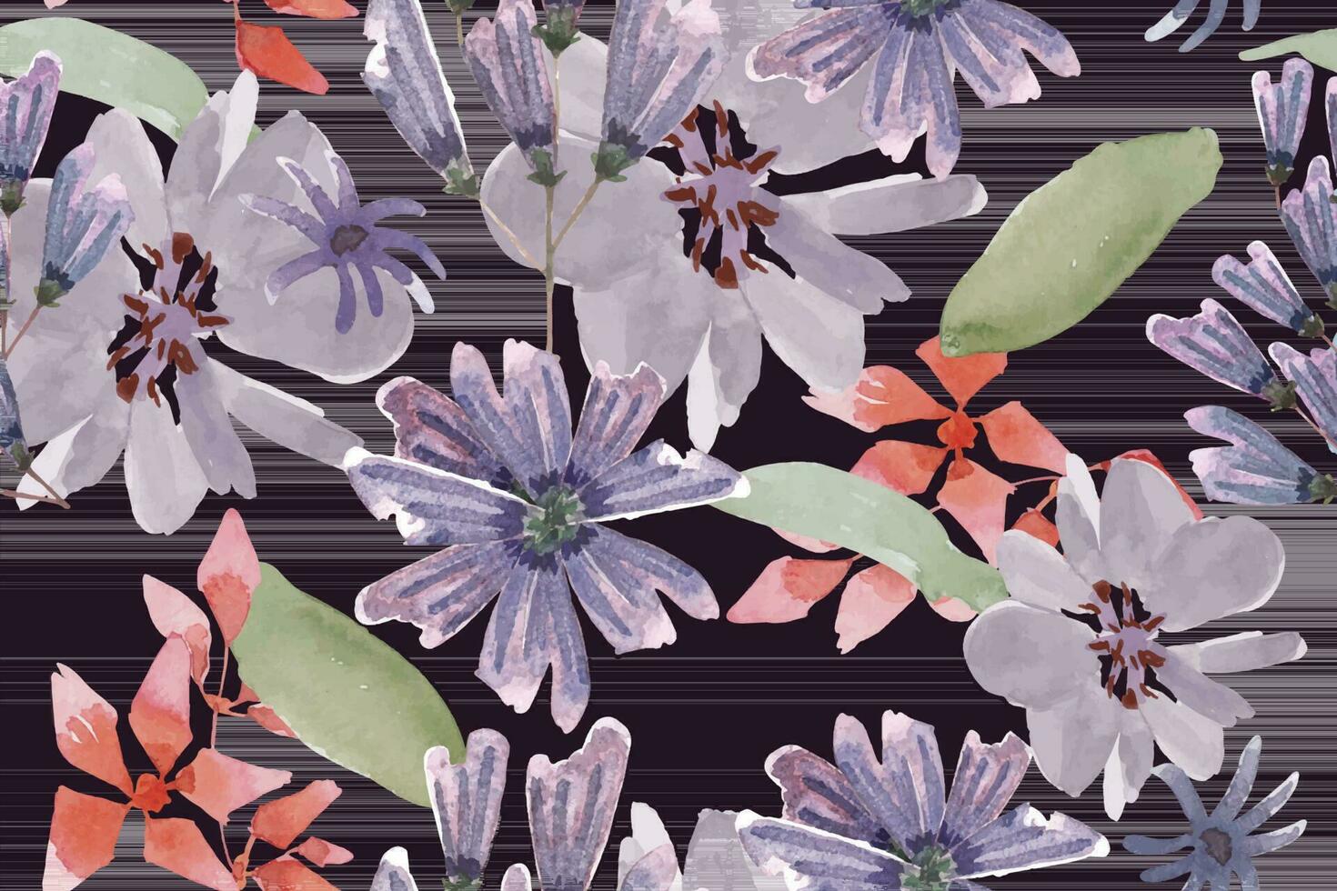 blomma sömlös mönster med akvarell.designad för tyg och tapet, årgång stil.blommande blommig målning för sommar.abstrakt bakgrund. vektor