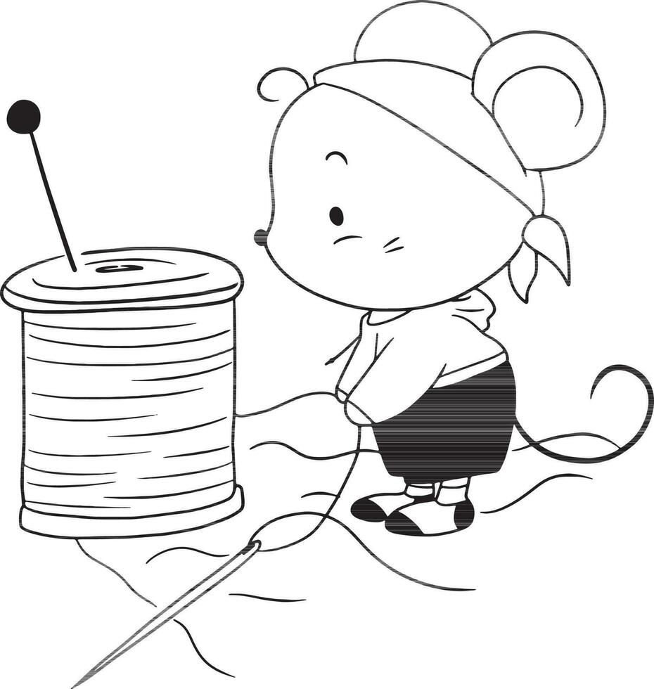 råtta tecknad serie klotter söt anime färg sida söt illustration teckning klämma konst karaktär chibi manga komisk vektor