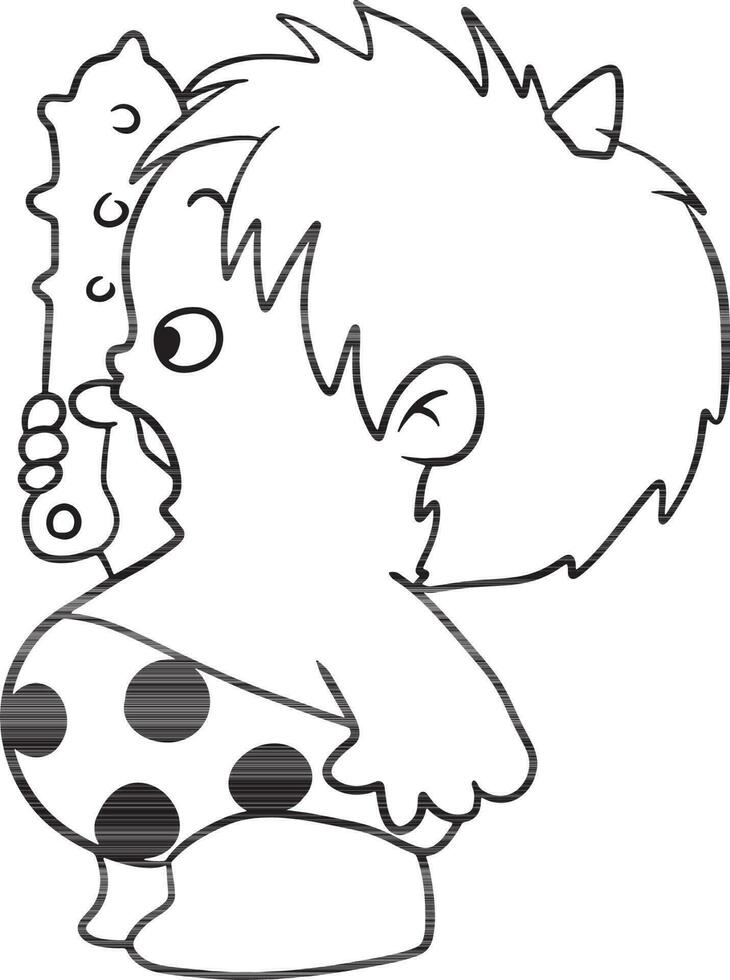 vilde tecknad serie klotter söt anime färg sida söt illustration teckning karaktär chibi manga komisk vektor