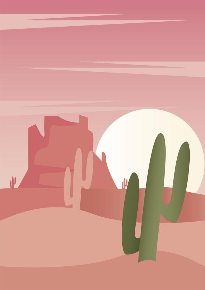 trockene Wüste Abenteuer Abenteuer Landschaftsszene vektor