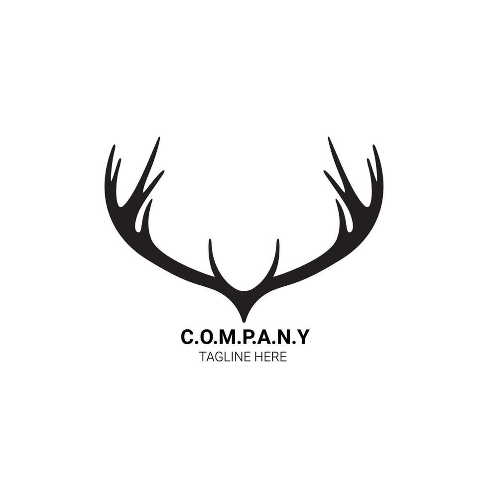 rådjur horn kreativ logotyp design vektor