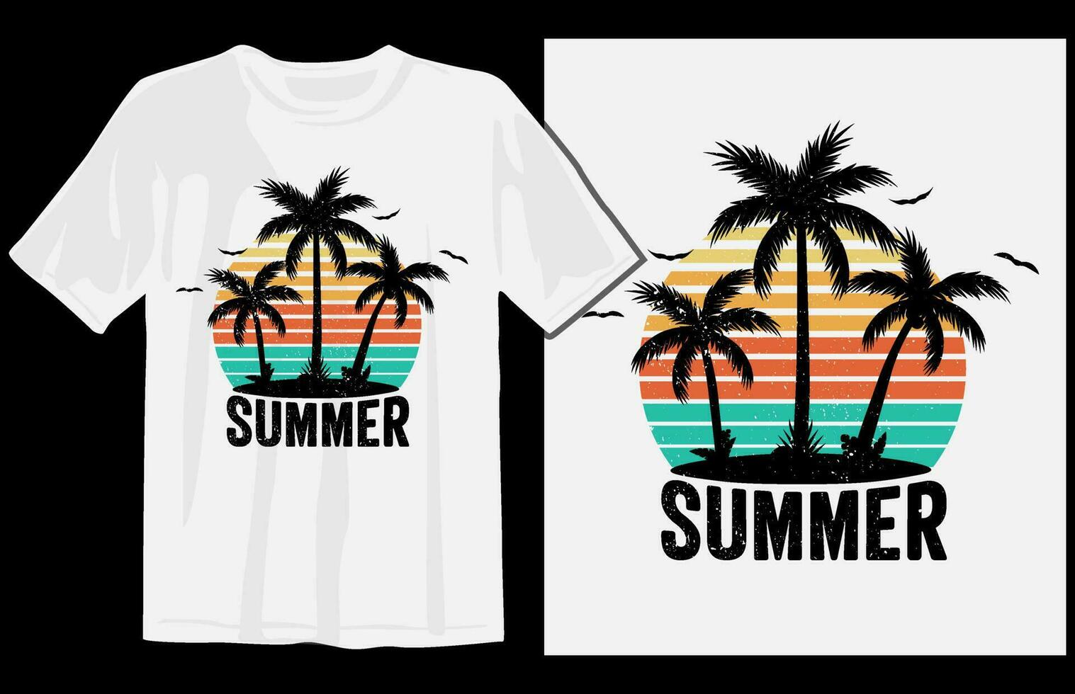 Sommer- Jahrgang T-Shirt Design, Sommer- Tee Design Vektor, Sommer- Strand Ferien t Hemden, Sommer- Surfen t Hemd vektor