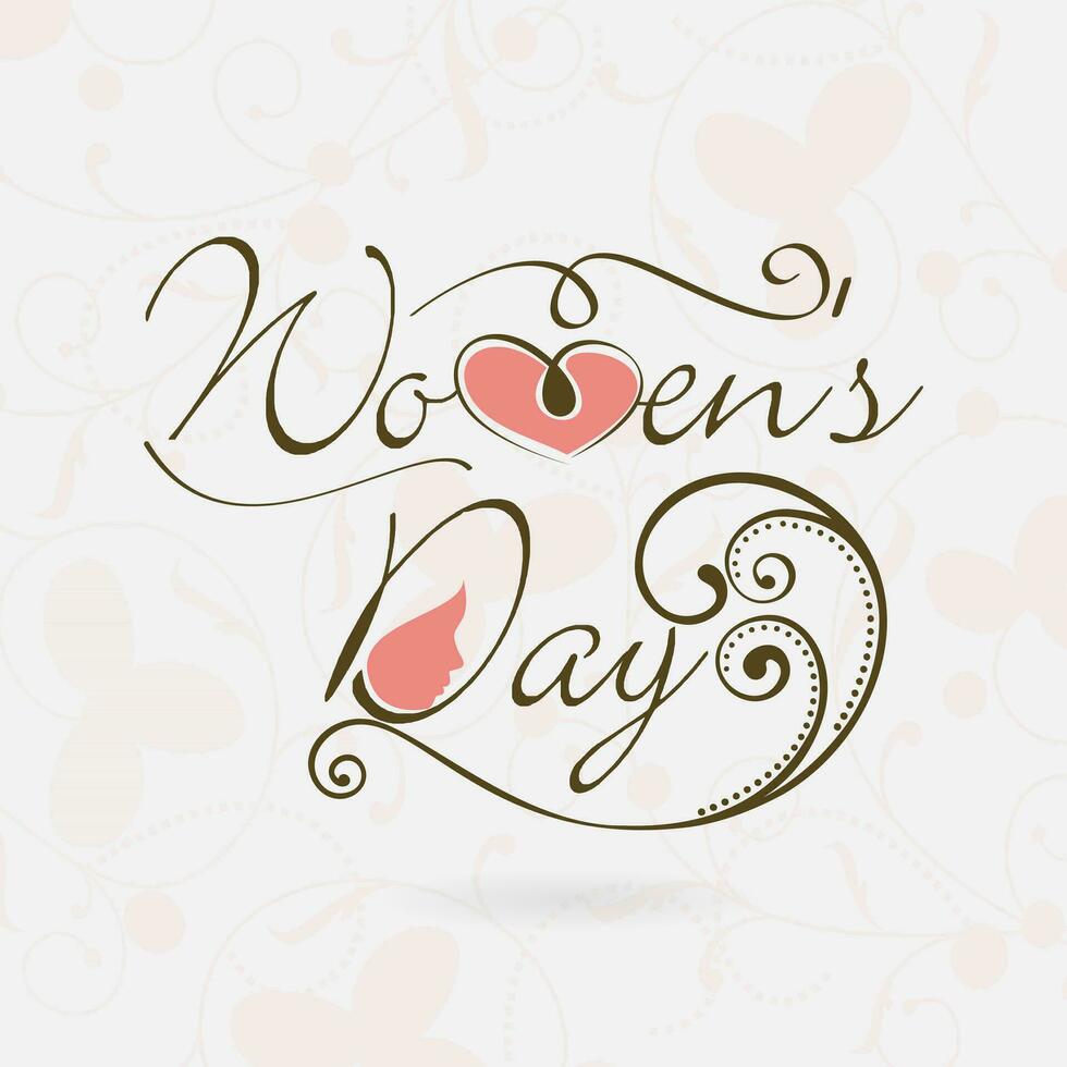 elegant hälsning kort design med eleganta text Lycklig kvinnors dag på skinande rosa bakgrund. vektor