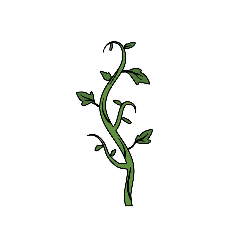 grön växt. ung gro. jordbruk och trädgårdsarbete. tecknad serie illustration isolerat på vit vektor