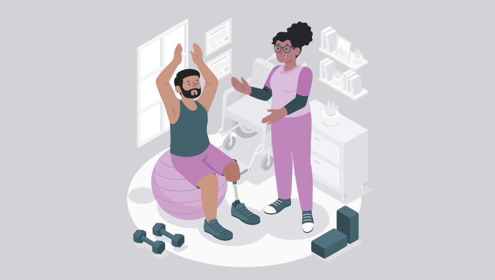 Fitnessstudio Trainer Illustration vektor