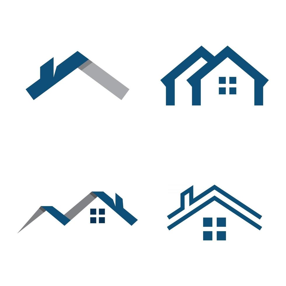 fastighet och konstruktion hem logotyp vektor mall design