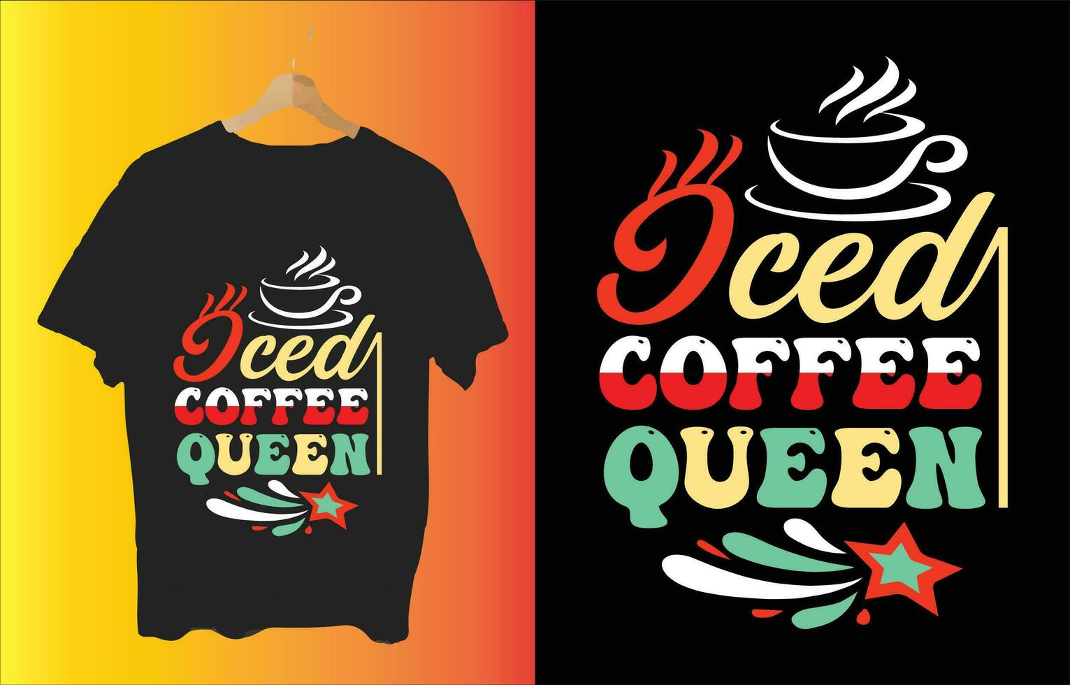 vereist Kaffee Königin Kaffee Zitat meine Neu und einzigartig Typografie Design zum T-Shirt, Karten, Rahmen Kunstwerk, Telefon Fälle, Taschen, Tassen, Aufkleber, Becher, drucken usw. vektor