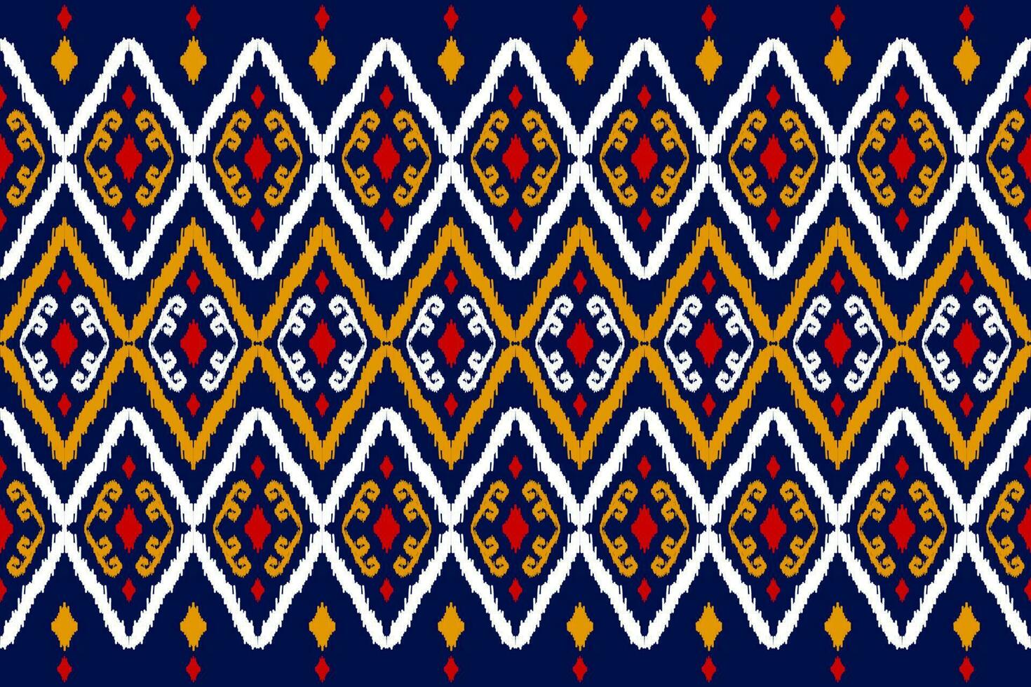 Teppich ethnisch Ikat Muster Kunst. aztekisch ethnisch nahtlos Muster im Stamm. Mexikaner Stil. vektor