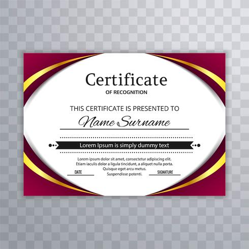 Certificate of Appreciation mall med vågdesign vektor