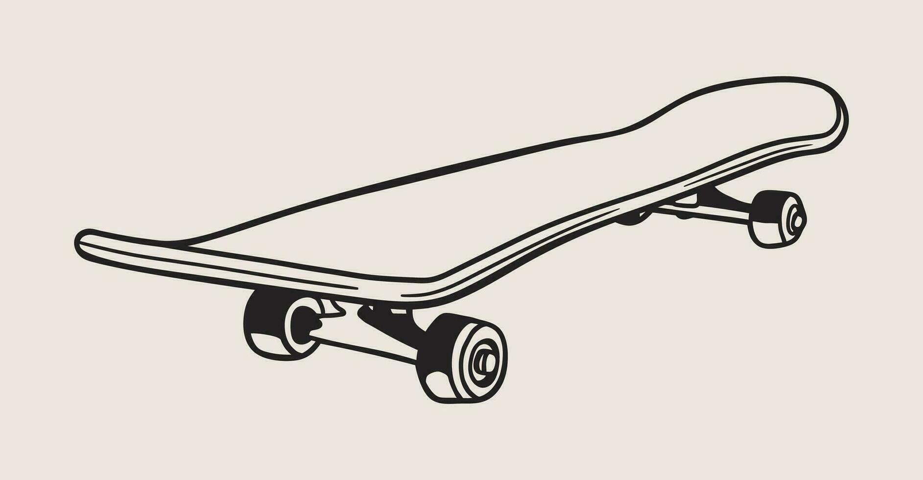 Skateboard Hand gezeichnet Vektor Illustration